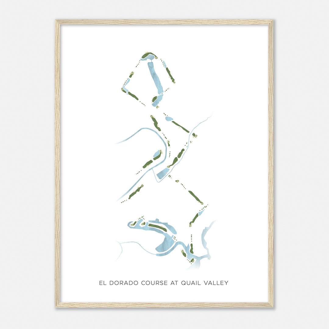 Print of El Dorado Course At Quail Valley  Modern Map