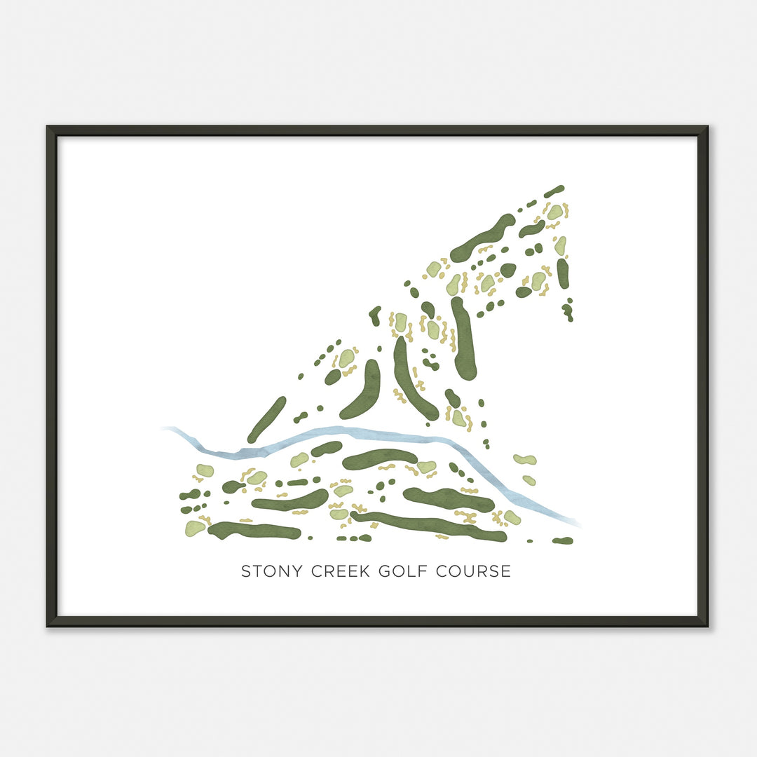 Print of Stony Creek Golf Course Modern Map