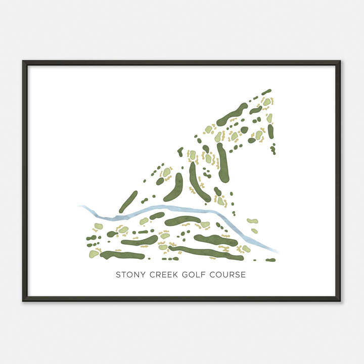 Print of Stony Creek Golf Course Modern Map