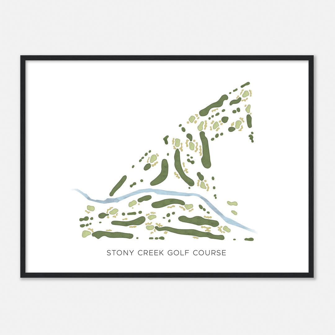Print of Stony Creek Golf Course Modern Map