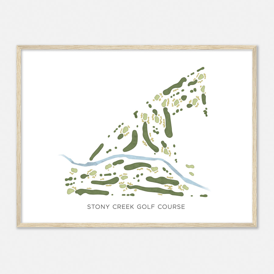 Print of Stony Creek Golf Course Modern Map