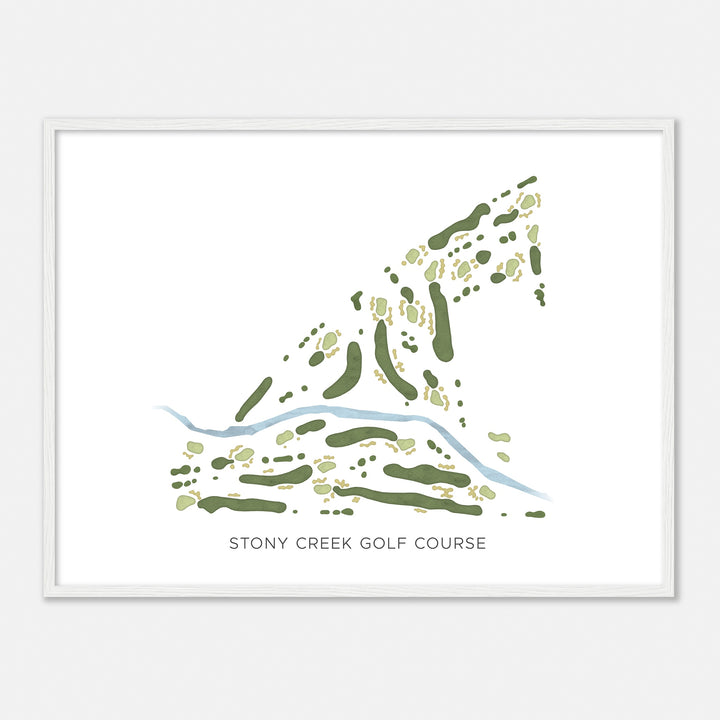 Print of Stony Creek Golf Course Modern Map