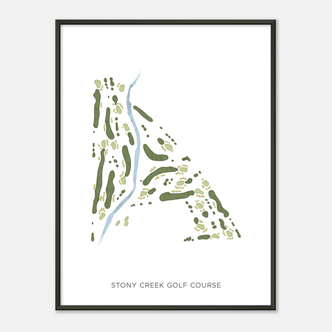 Print of Stony Creek Golf Course Modern Map