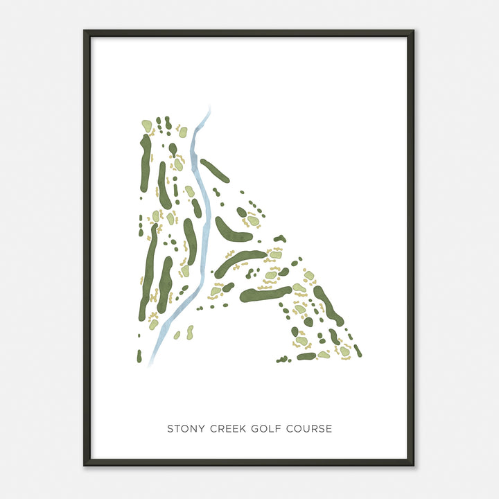 Print of Stony Creek Golf Course Modern Map