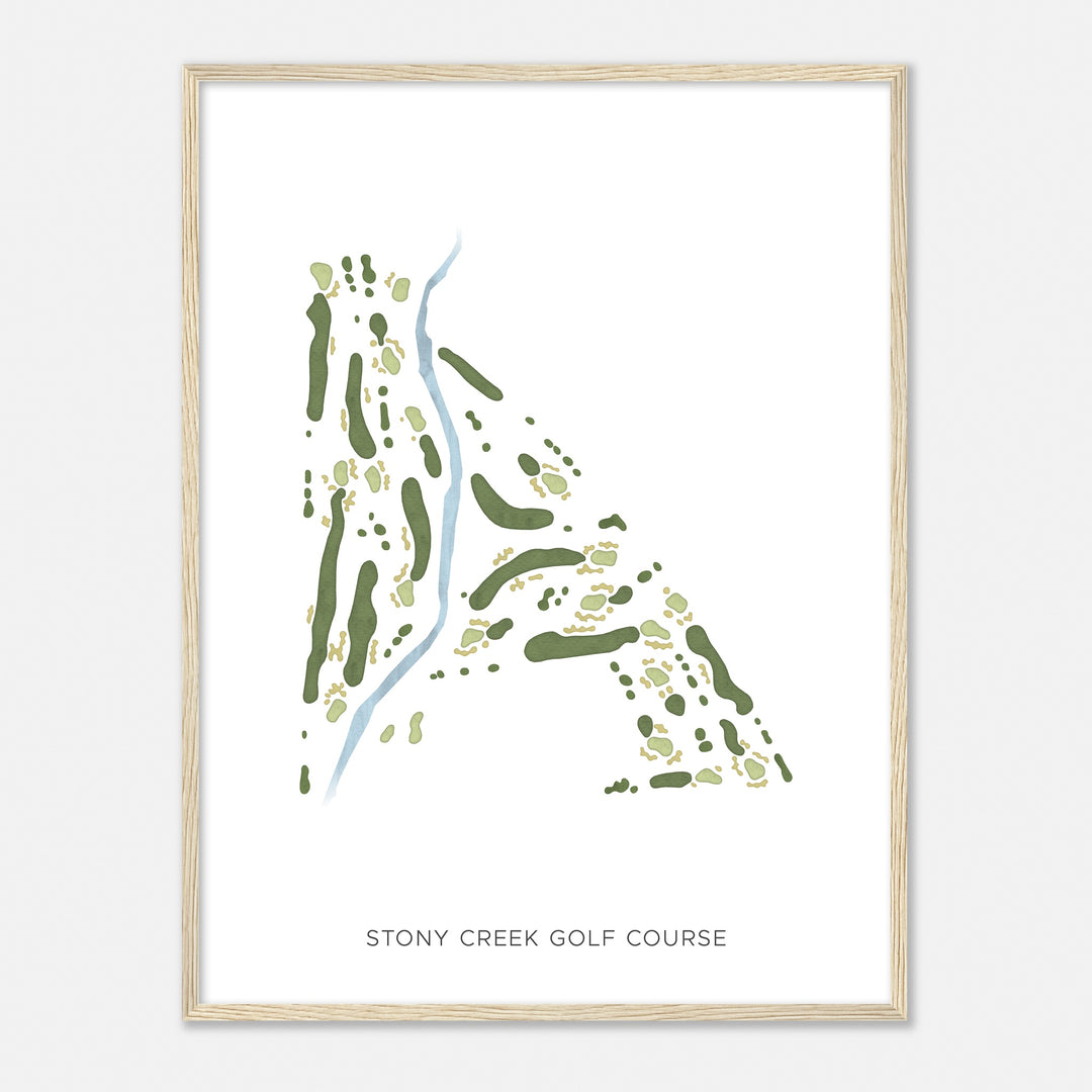 Print of Stony Creek Golf Course Modern Map