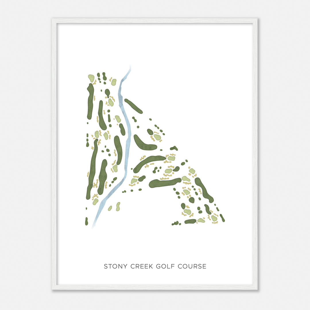 Print of Stony Creek Golf Course Modern Map
