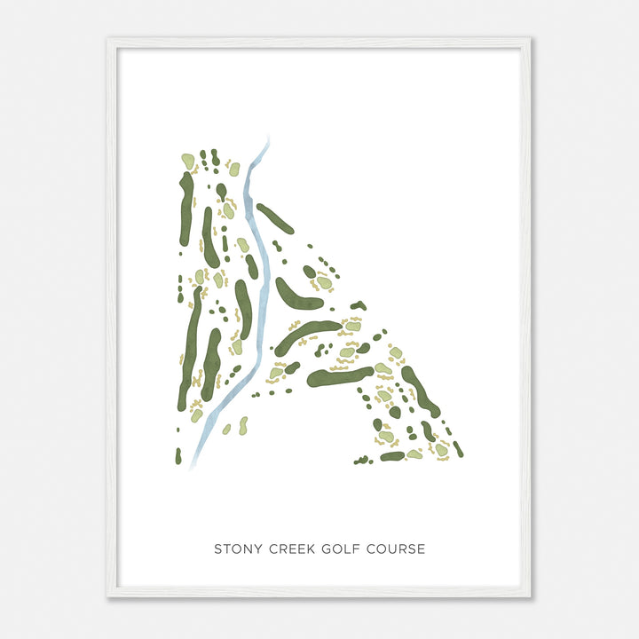 Print of Stony Creek Golf Course Modern Map