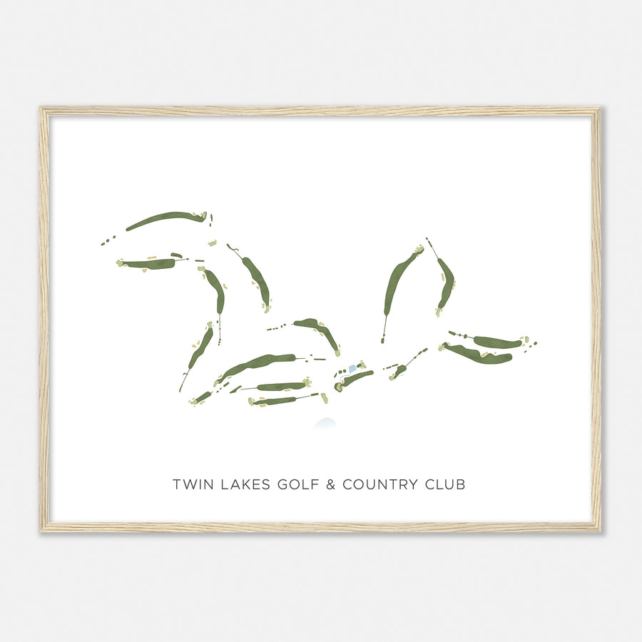 Print of Twin Lakes Golf & Country Club Modern Map