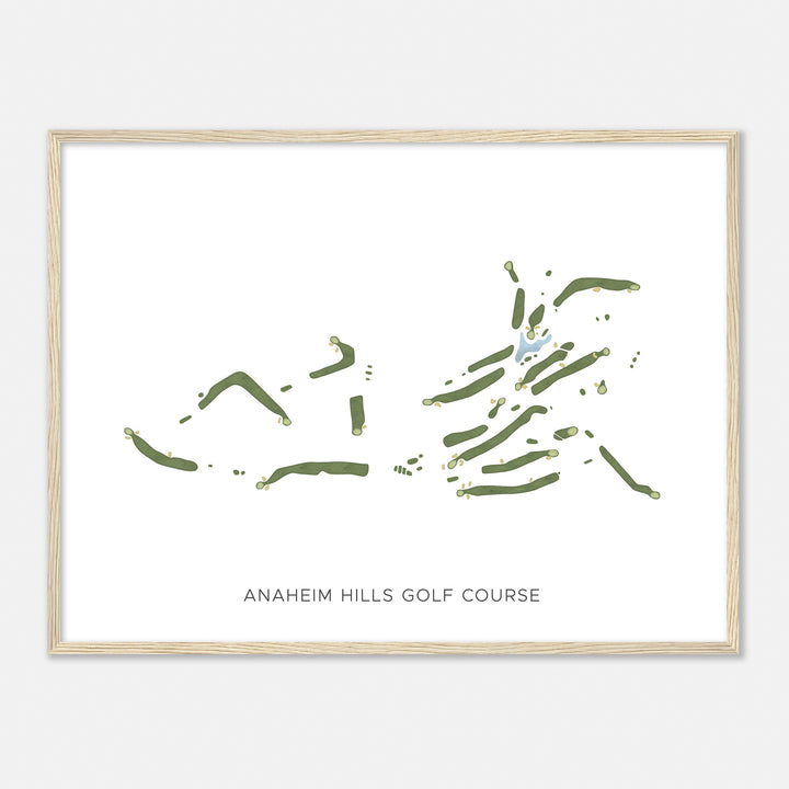 Print of Anaheim Hills Golf Course Modern Map