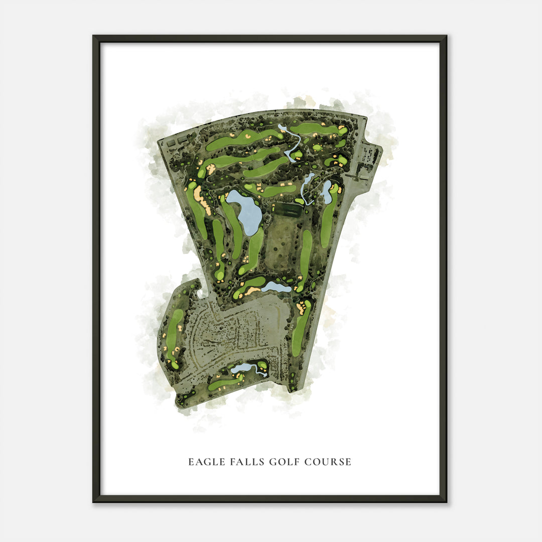 Print of Eagle Falls Golf Course Classic Map