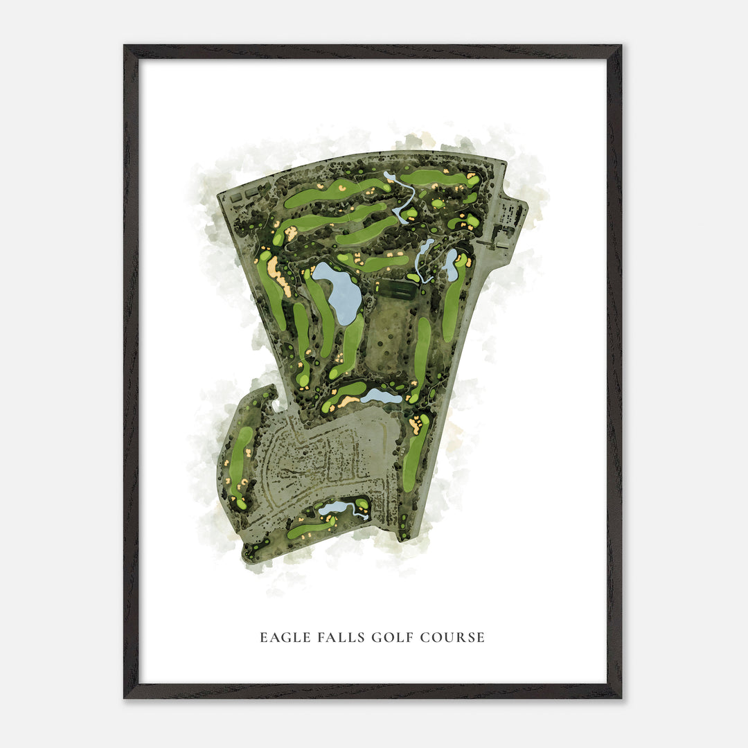 Print of Eagle Falls Golf Course Classic Map