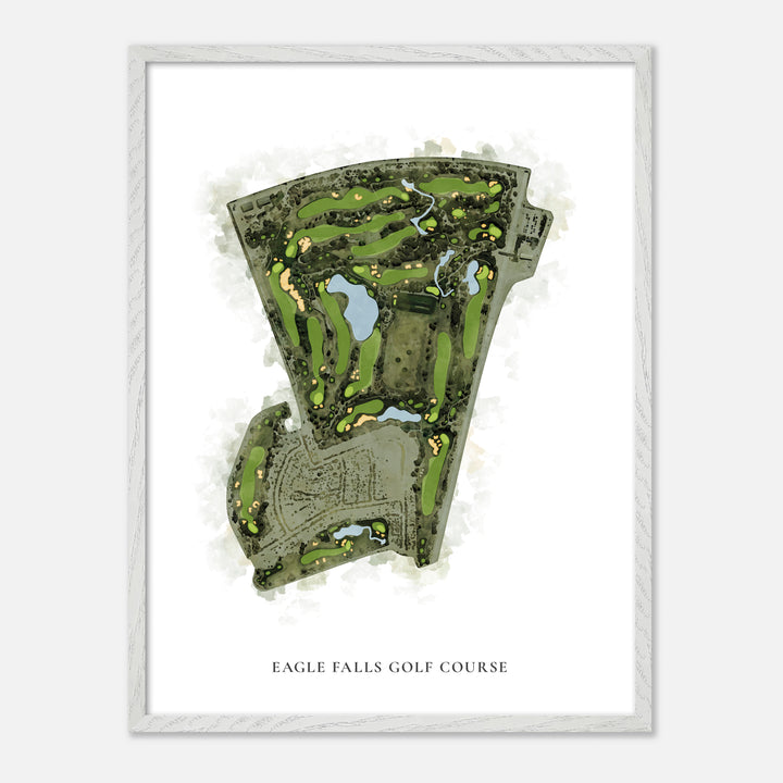 Print of Eagle Falls Golf Course Classic Map