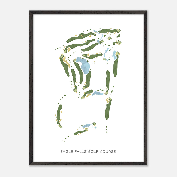 Print of Eagle Falls Golf Course Modern Map