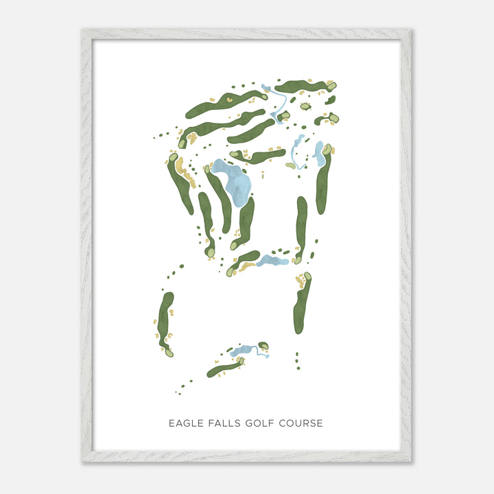 Print of Eagle Falls Golf Course Modern Map