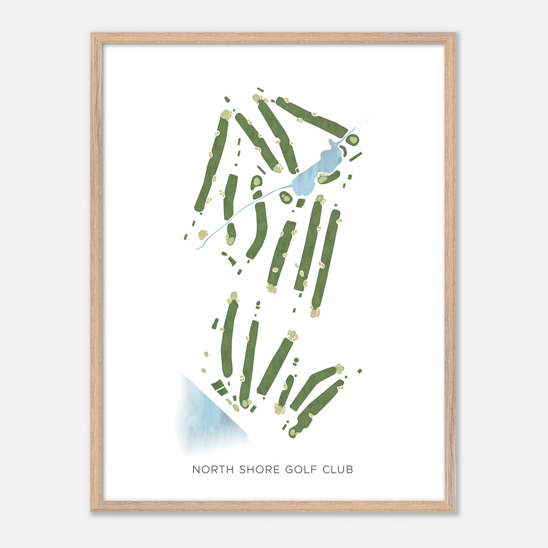 Print of North Shore Golf Club Modern Map