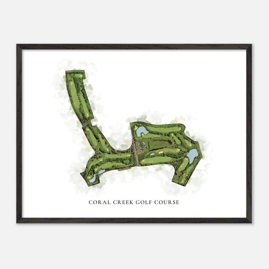 Print of Coral Creek Golf Course Classic Map