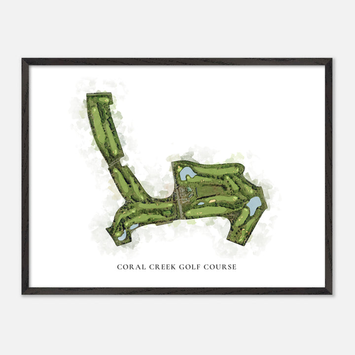 Print of Coral Creek Golf Course Classic Map