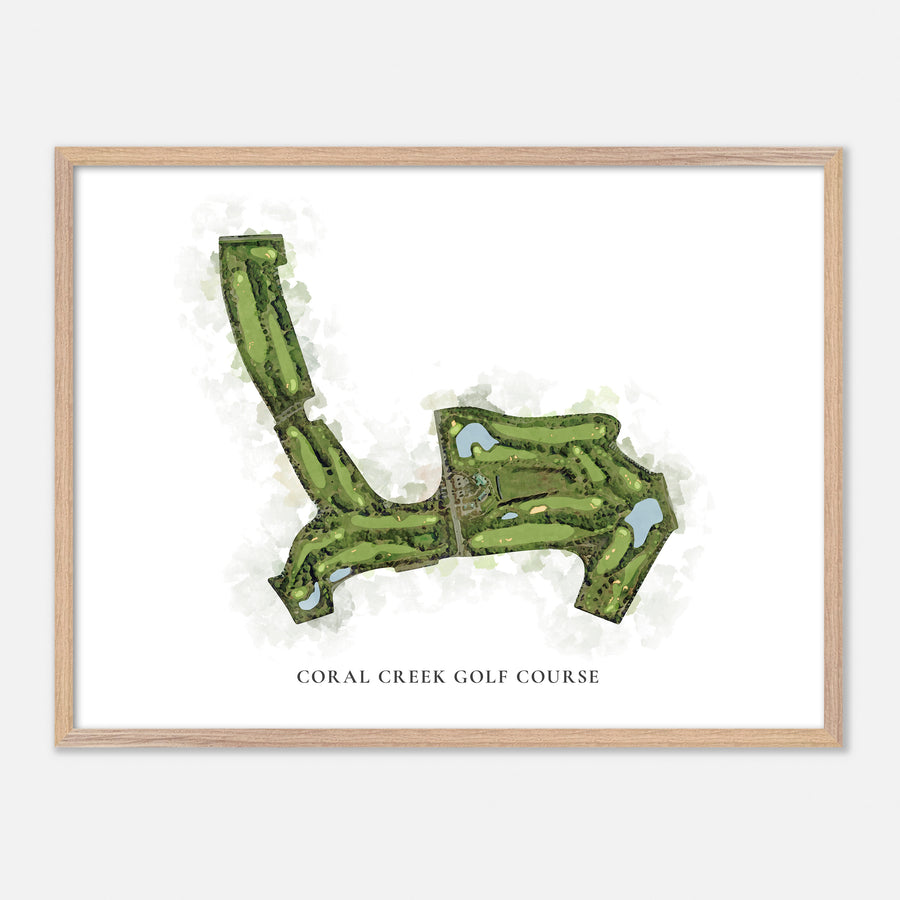 Print of Coral Creek Golf Course Classic Map