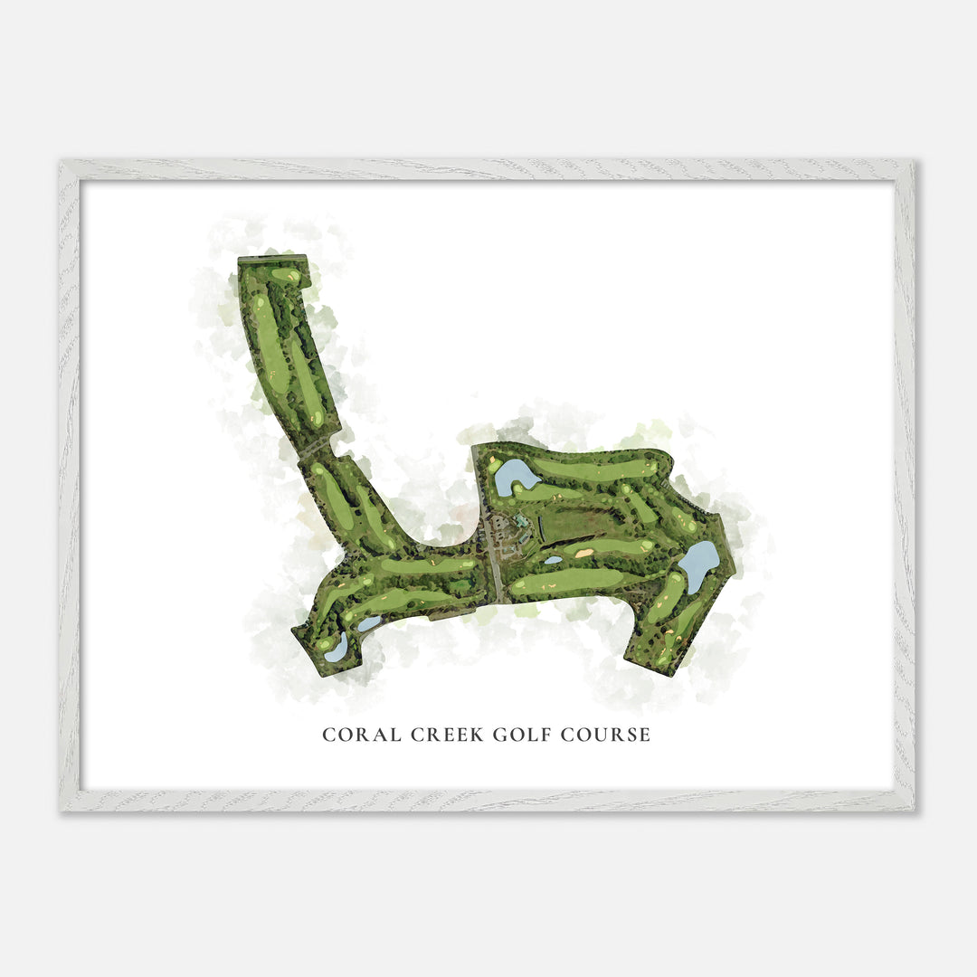 Print of Coral Creek Golf Course Classic Map