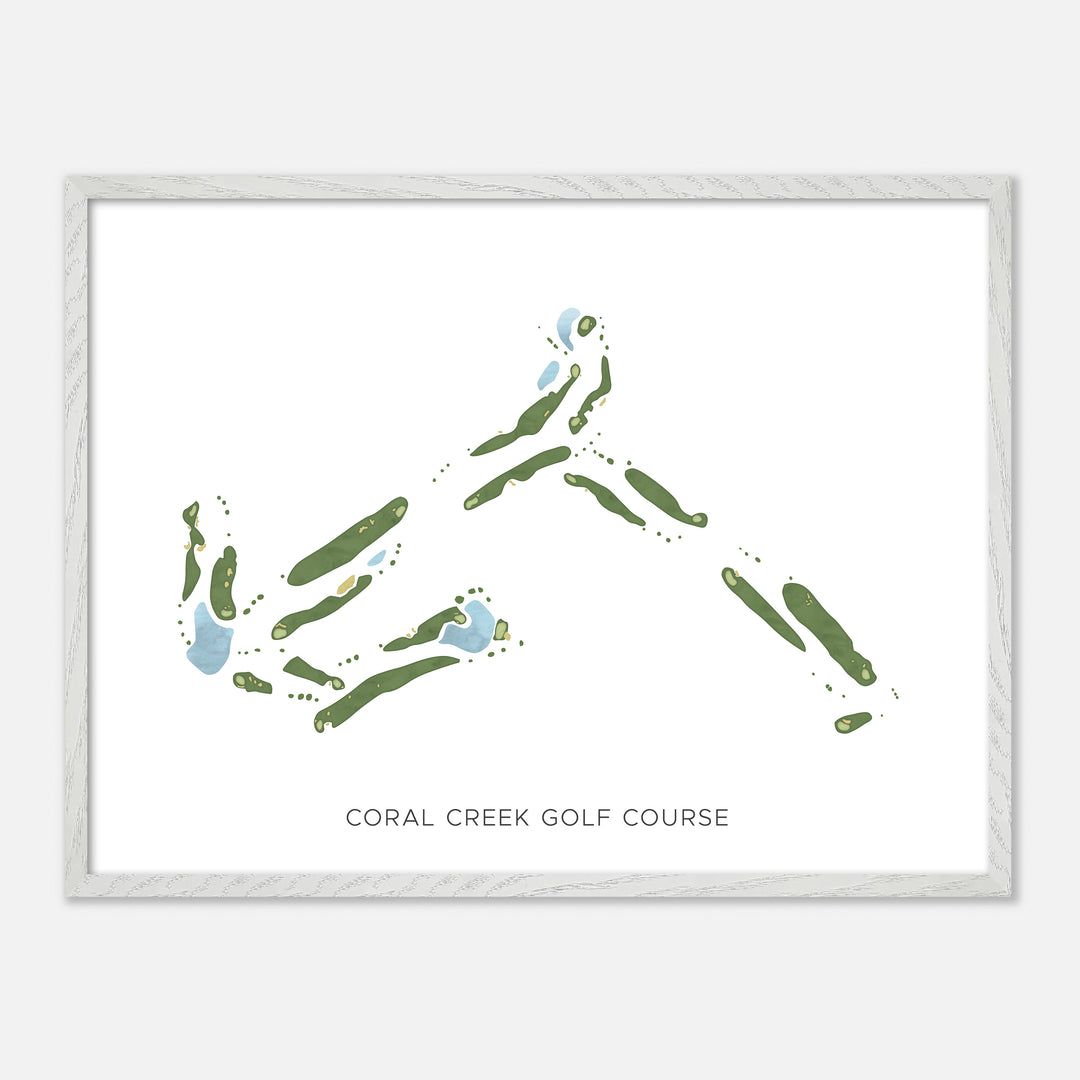 Print of Coral Creek Golf Course Modern Map