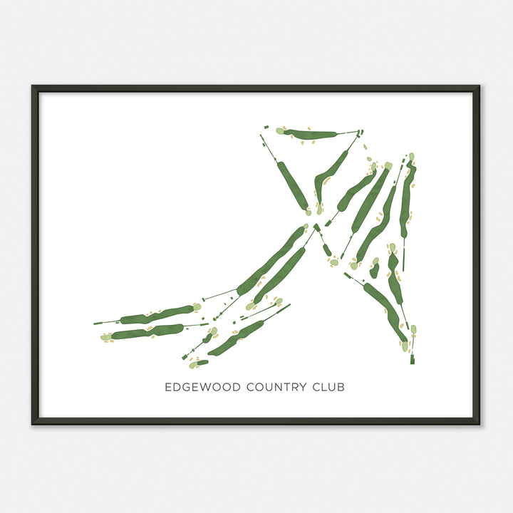 Print of Edgewood Country Club Modern Map