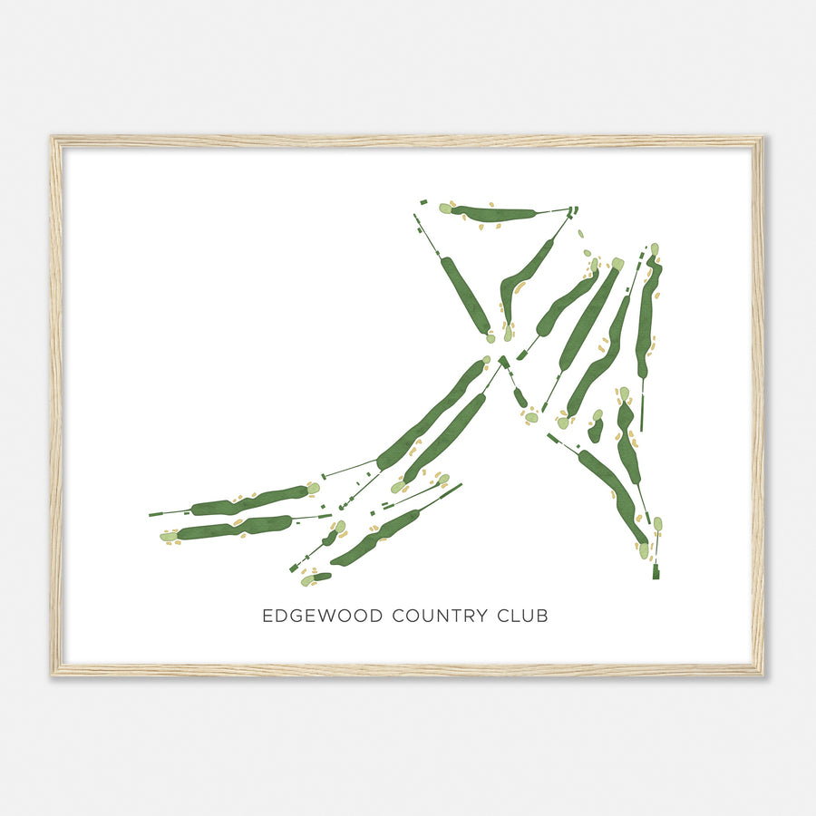 Print of Edgewood Country Club Modern Map