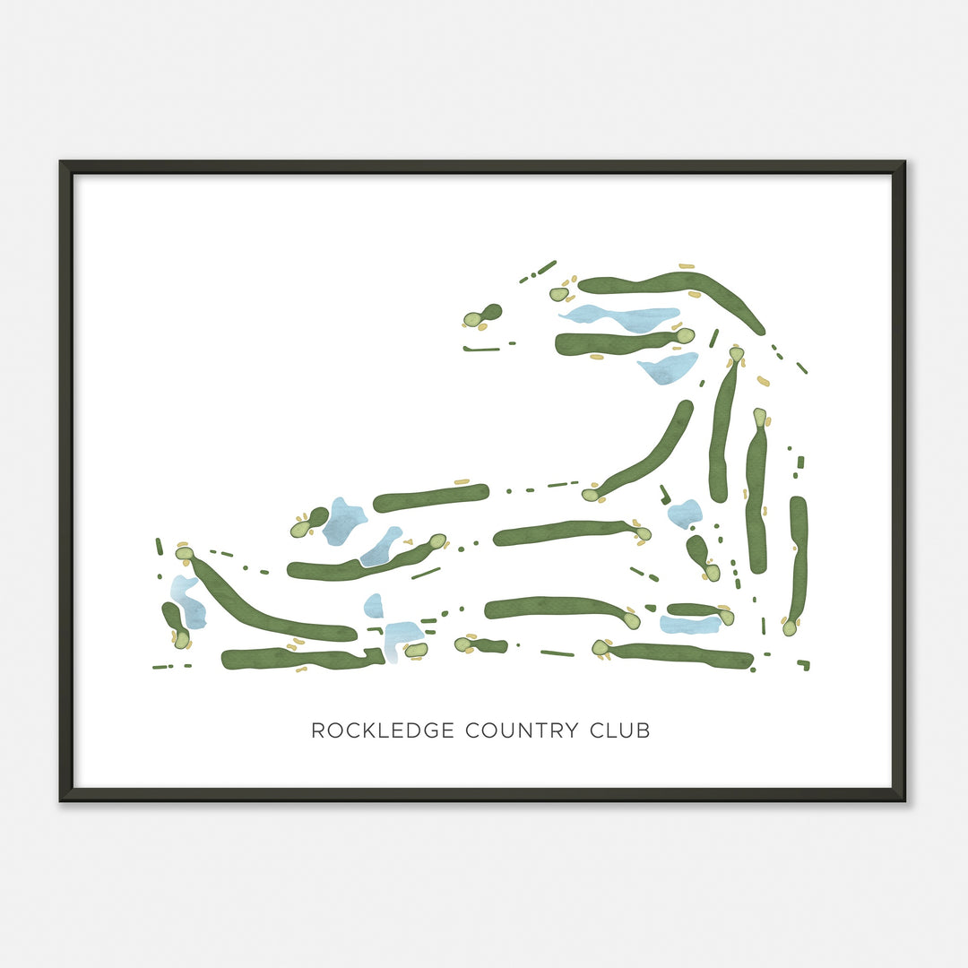 Print of Rockledge Country Club Modern Map