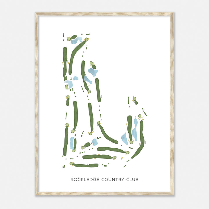 Print of Rockledge Country Club Modern Map