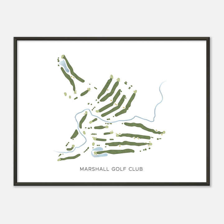 Print of Marshall Golf Club Modern Map