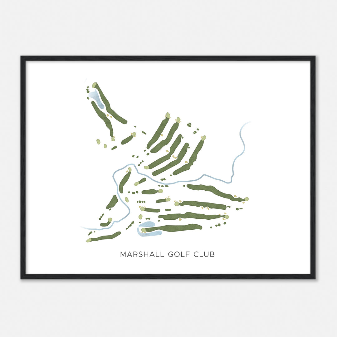 Print of Marshall Golf Club Modern Map