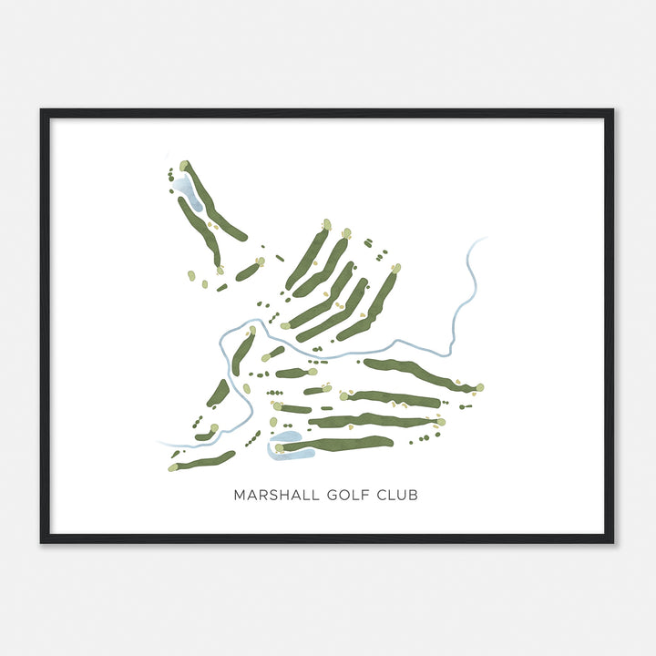 Print of Marshall Golf Club Modern Map