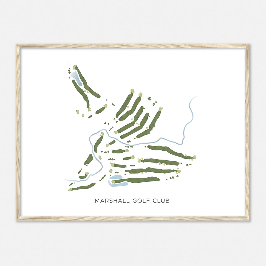 Print of Marshall Golf Club Modern Map