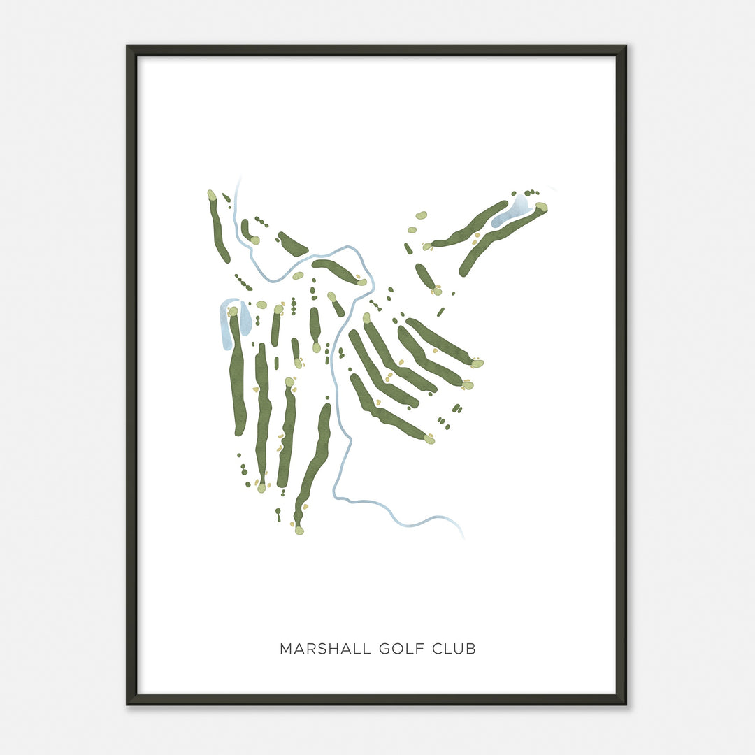 Print of Marshall Golf Club Modern Map