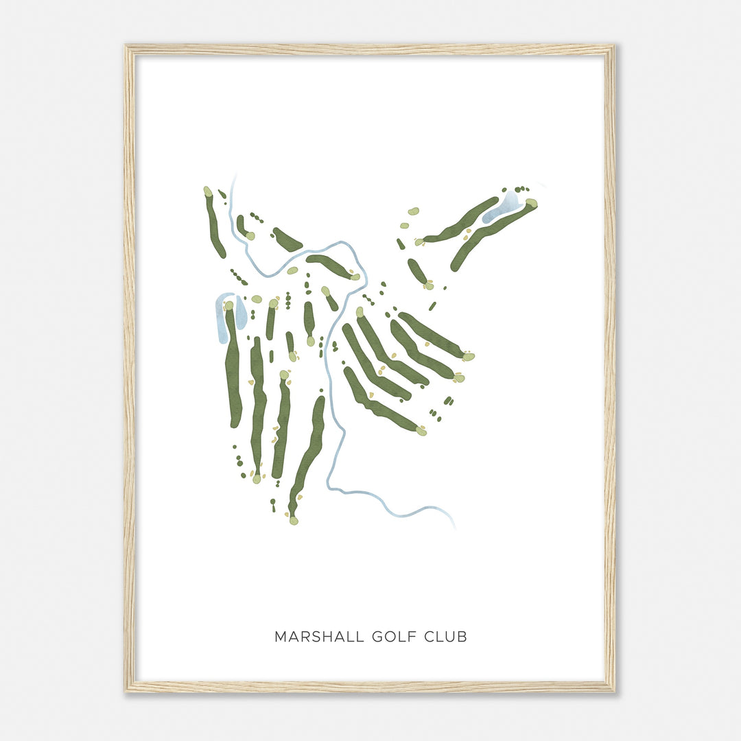 Print of Marshall Golf Club Modern Map