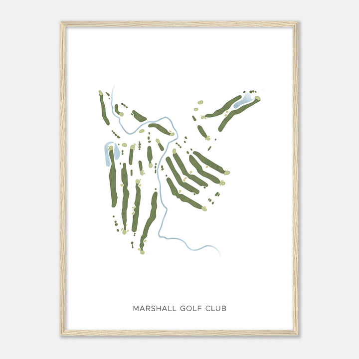 Print of Marshall Golf Club Modern Map