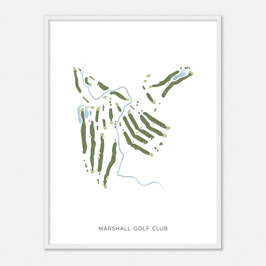 Print of Marshall Golf Club Modern Map