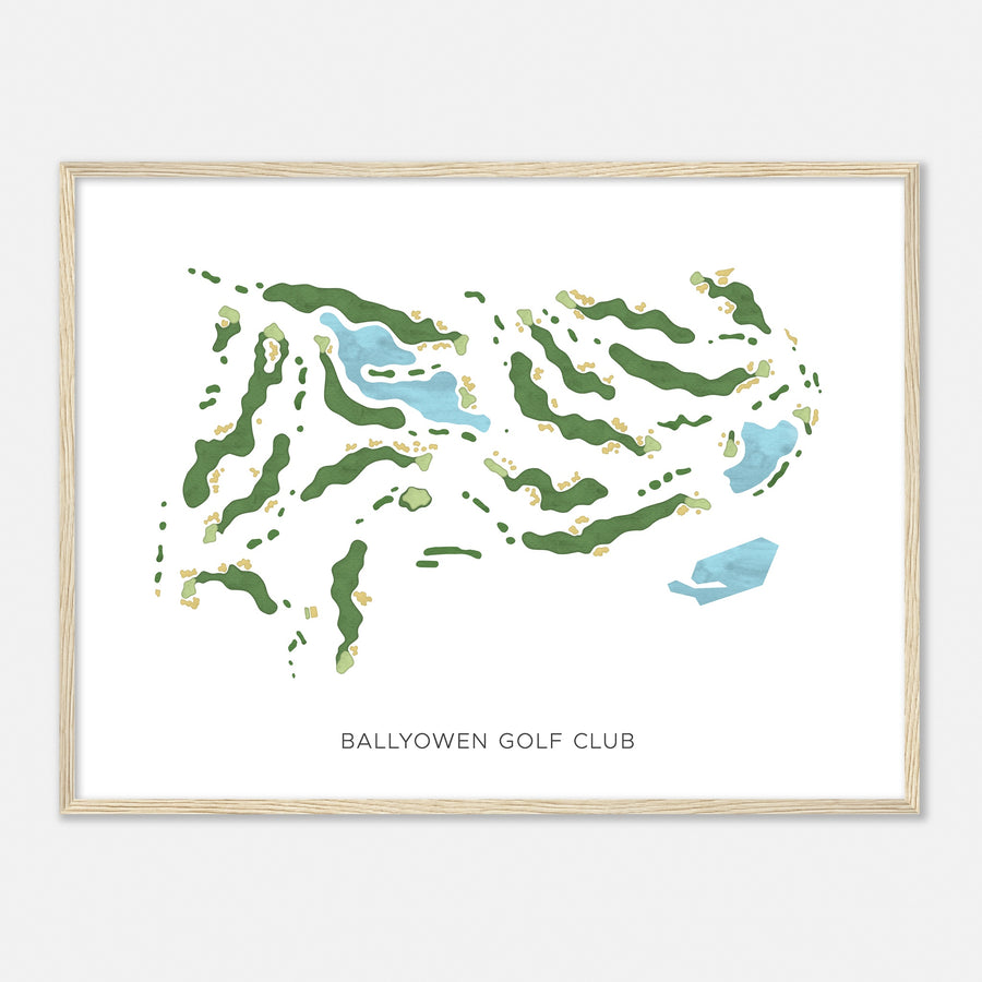 Print of Ballyowen Golf Club Modern Map