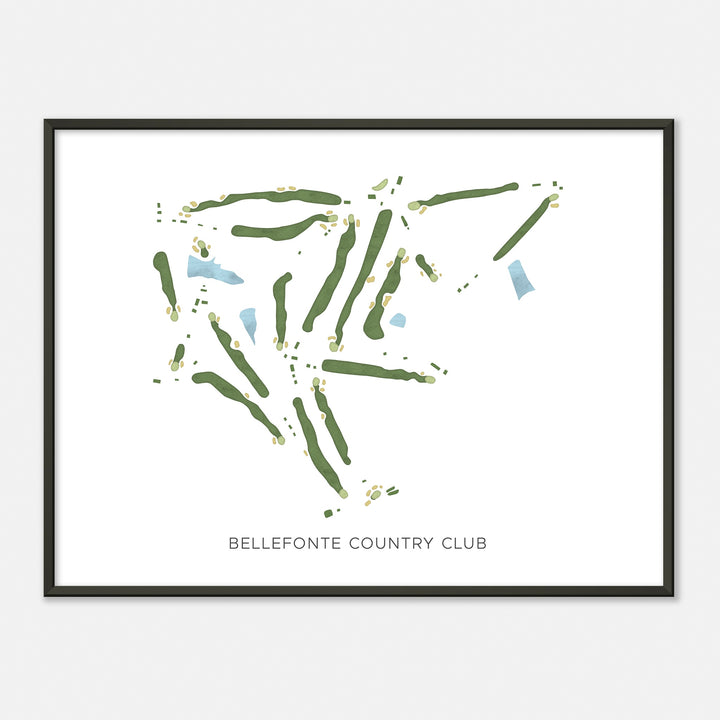 Print of Bellefonte Country Club Modern Map