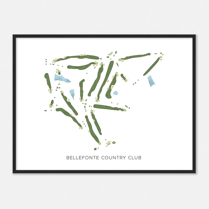 Print of Bellefonte Country Club Modern Map