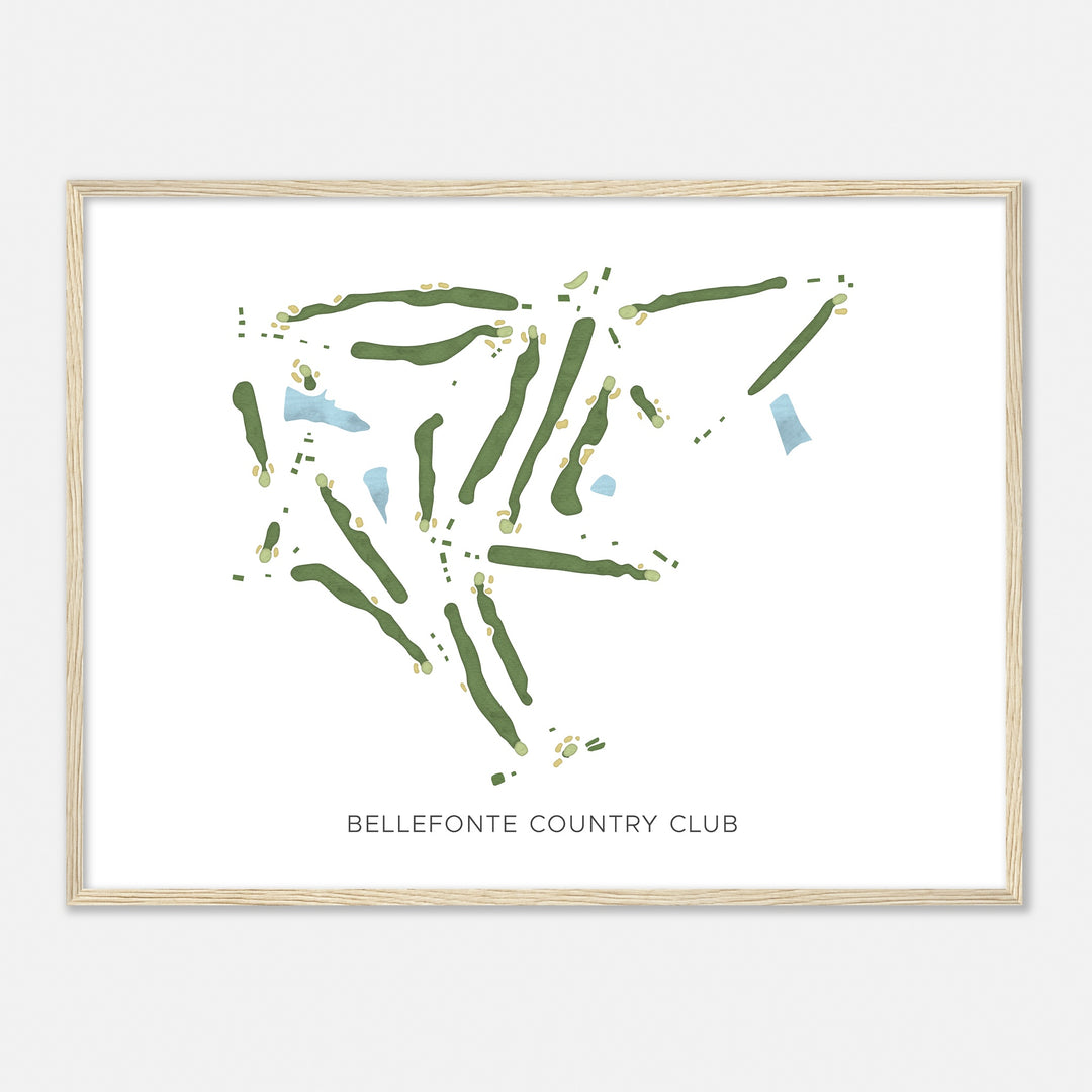 Print of Bellefonte Country Club Modern Map