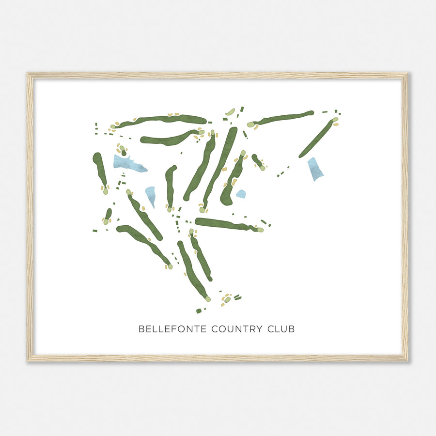 Print of Bellefonte Country Club Modern Map