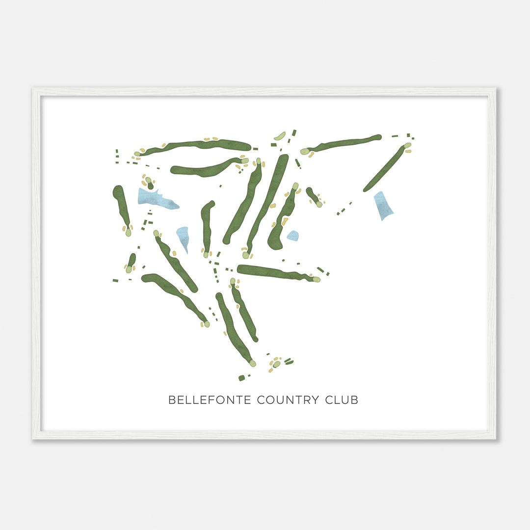 Print of Bellefonte Country Club Modern Map