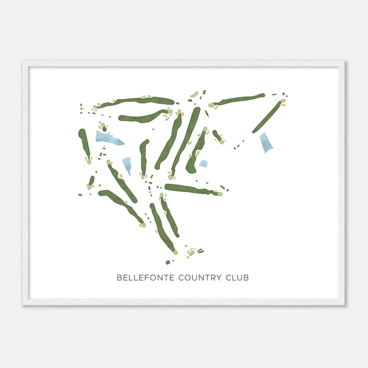 Print of Bellefonte Country Club Modern Map