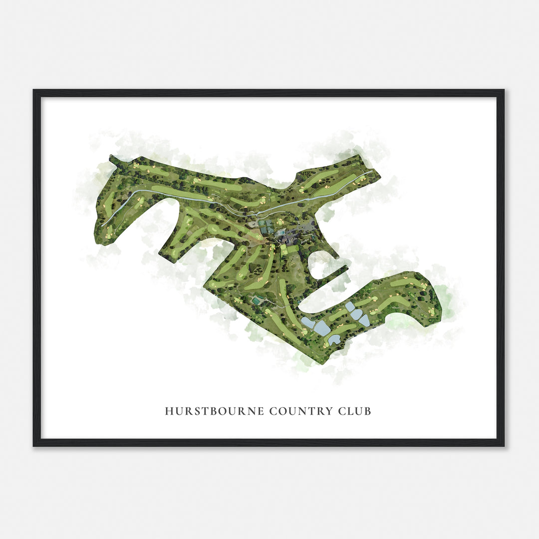 Print of Hurstbourne Country Club Classic Map