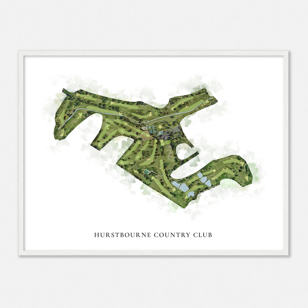 Print of Hurstbourne Country Club Classic Map