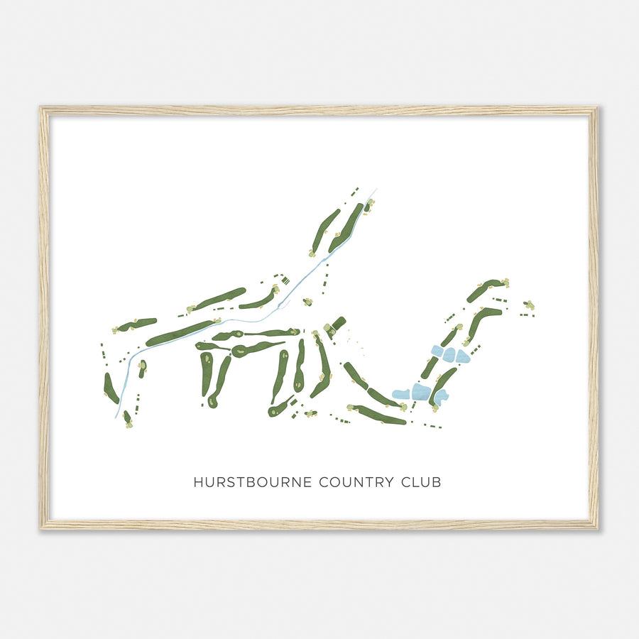 Print of Hurstbourne Country Club Modern Map