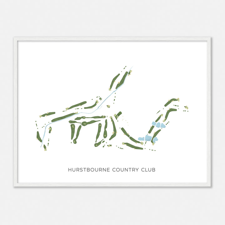 Print of Hurstbourne Country Club Modern Map