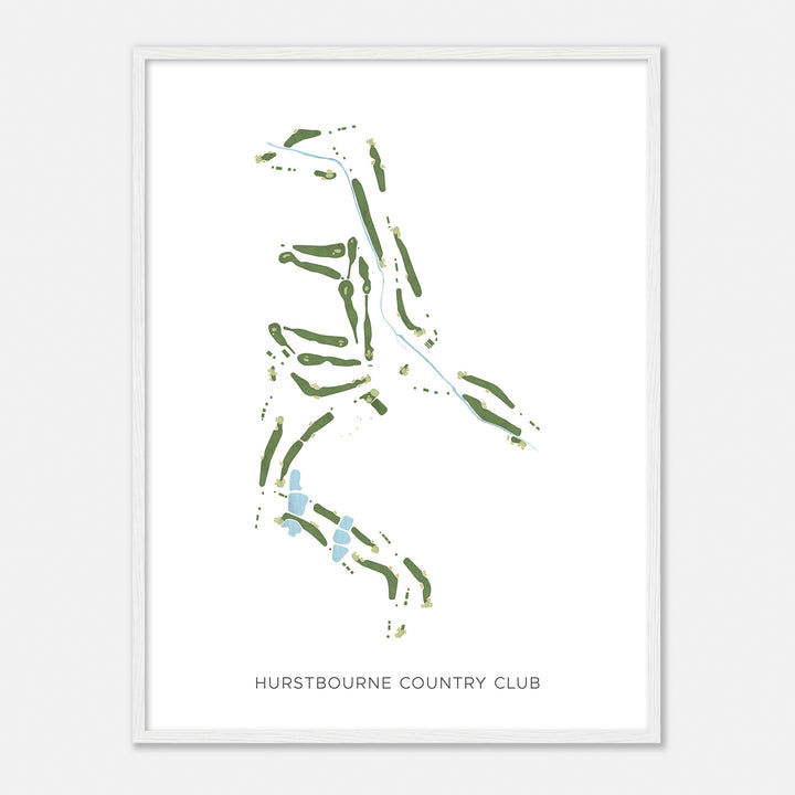 Print of Hurstbourne Country Club Modern Map