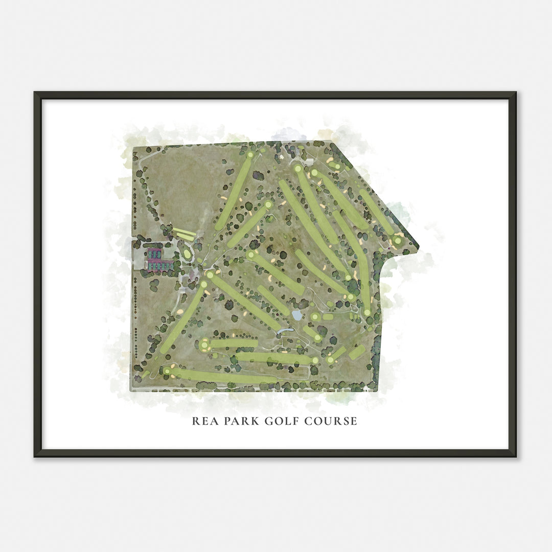 Print of Rea Park Golf Course Classic Map