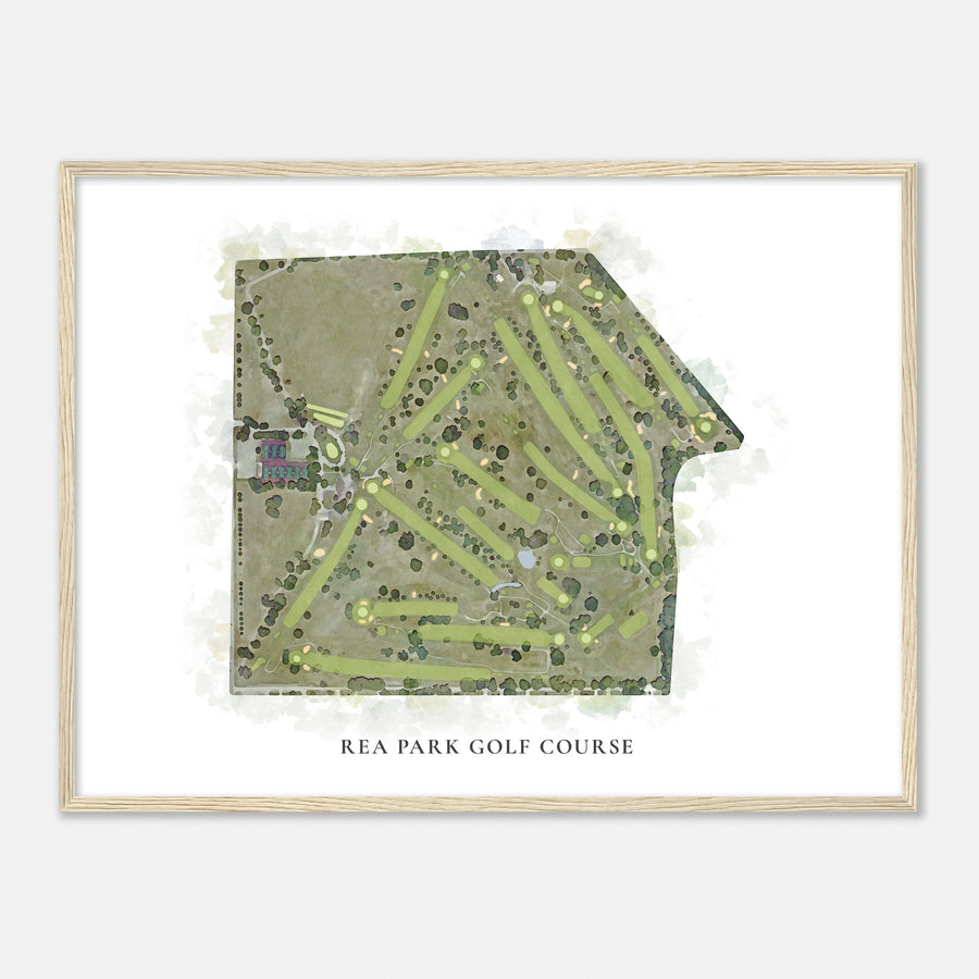 Print of Rea Park Golf Course Classic Map